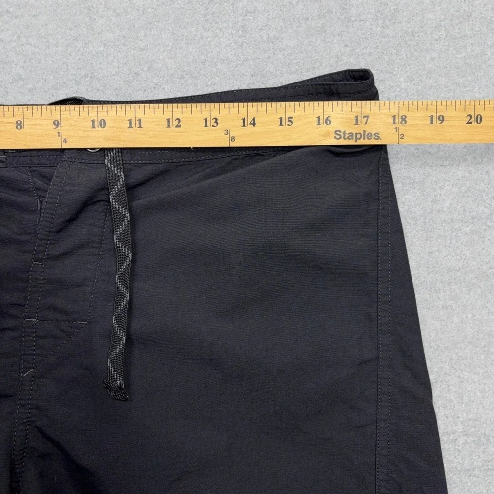 Patagonia Wavefarer Board Shorts Men's 34 Black Drawstring Linerless Surf Swim